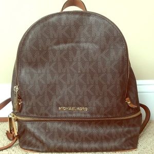 Michael Kors Travel School Brown Pvc Backpack